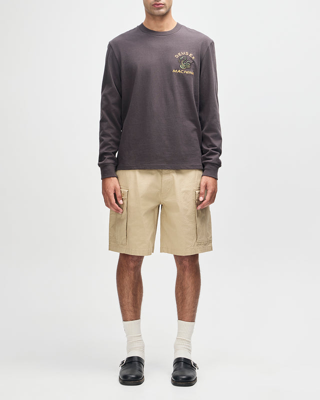 DANGER NOODLE LS TEE - ANTHRACITE