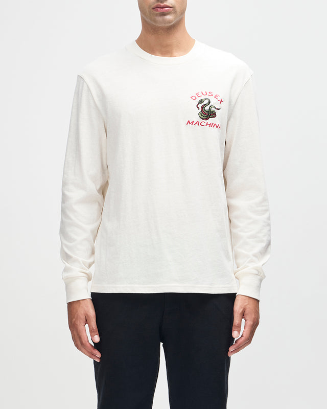 DANGER NOODLE LS TEE - DIRTY WHITE