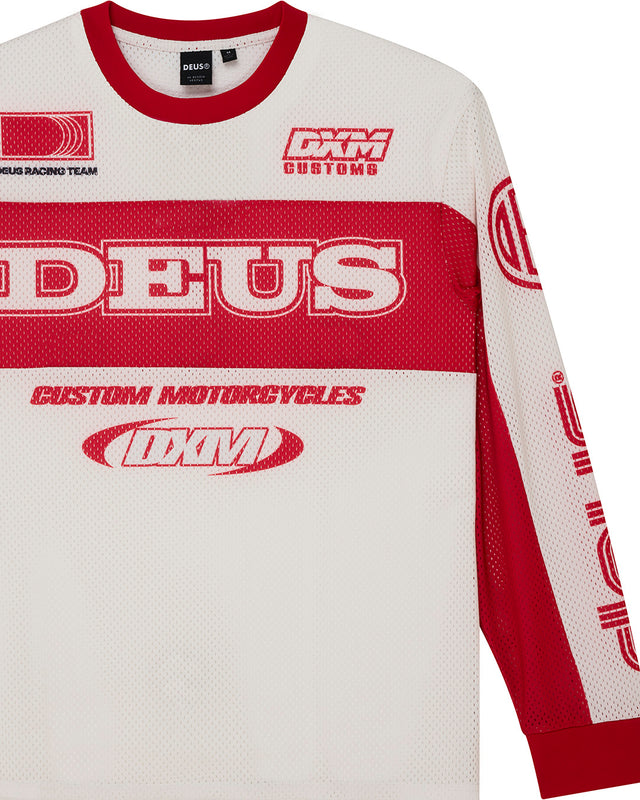 STEP OUT MOTO JERSEY - WHITE RED