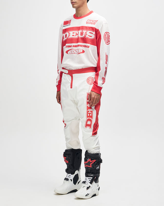 MX PANT - WHITE RED