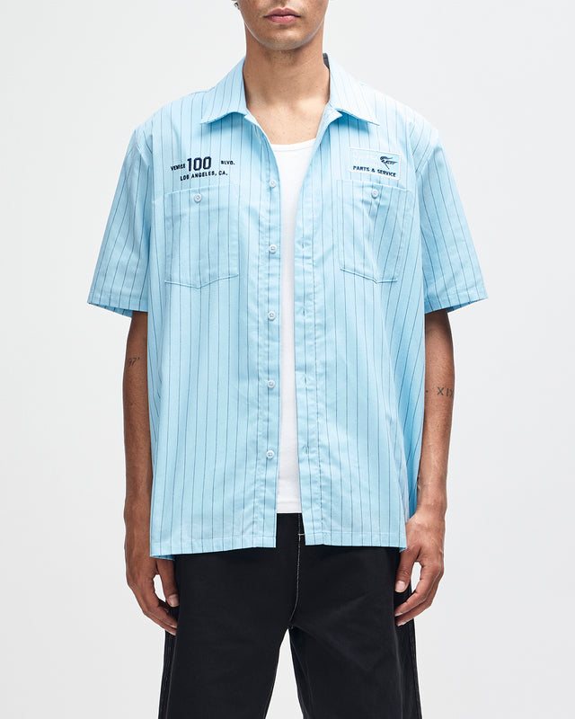 FORECOURT STRIPE SHIRT - SKY BLUE