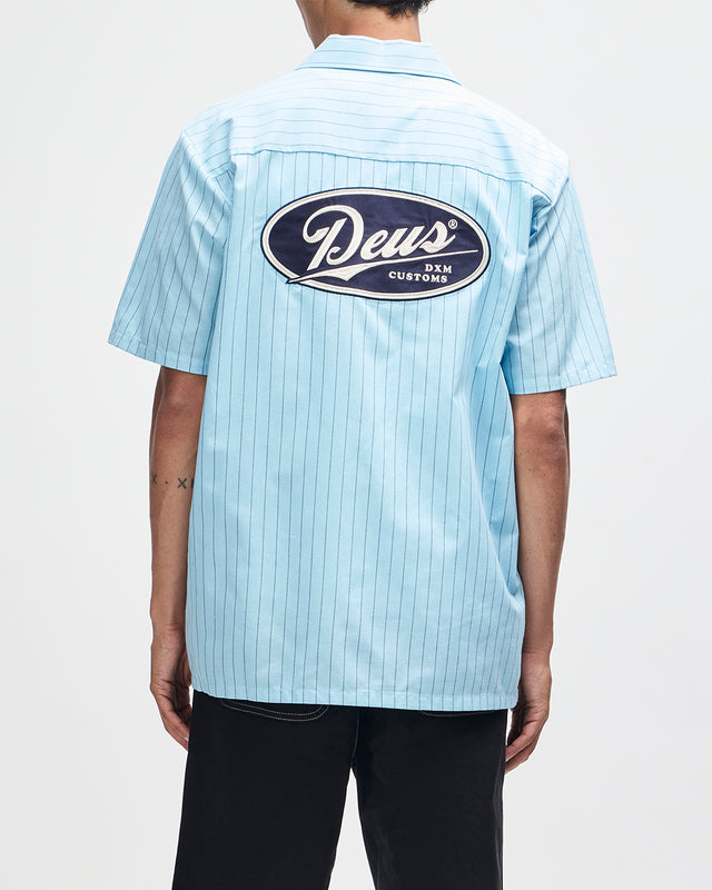 FORECOURT STRIPE SHIRT - SKY BLUE