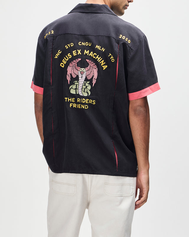 HISSSTERICAL BOWLING SHIRT - BLACK