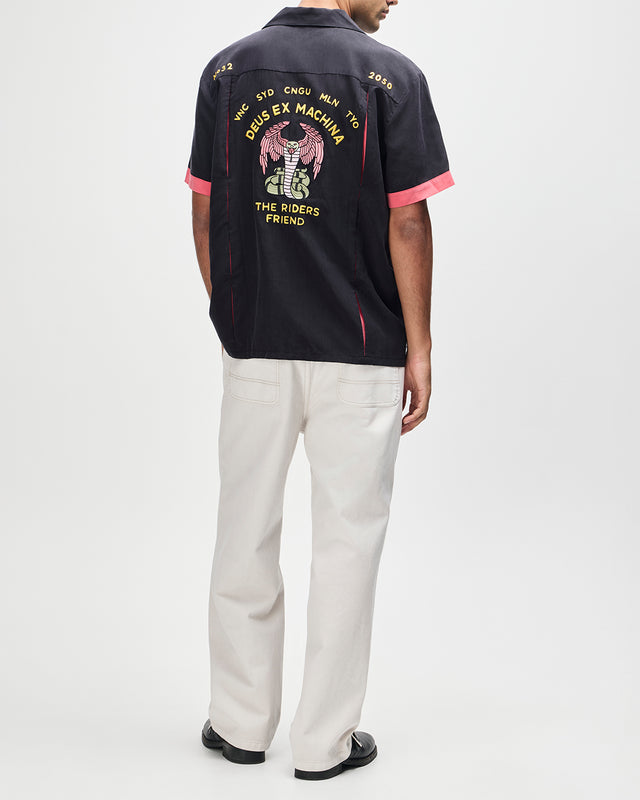 HISSSTERICAL BOWLING SHIRT - BLACK