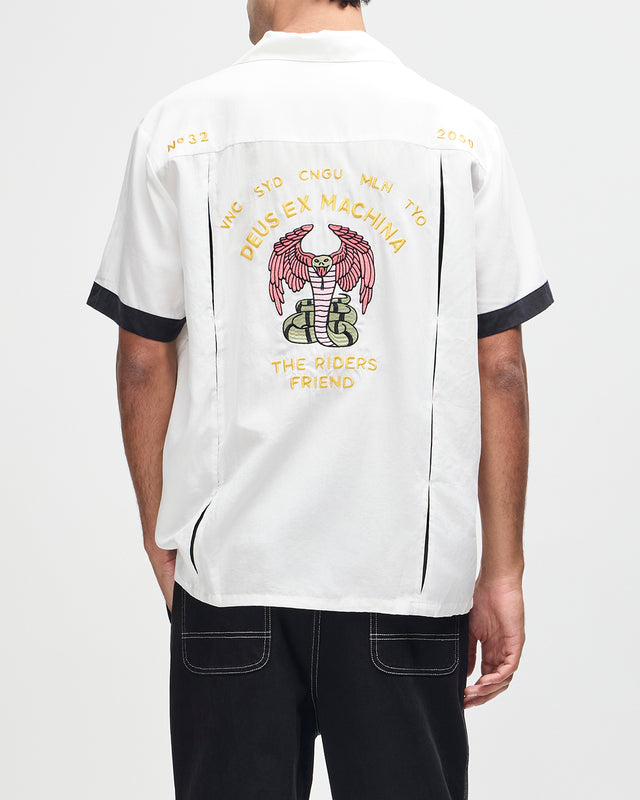 HISSSTERICAL BOWLING SHIRT - VINTAGE WHITE