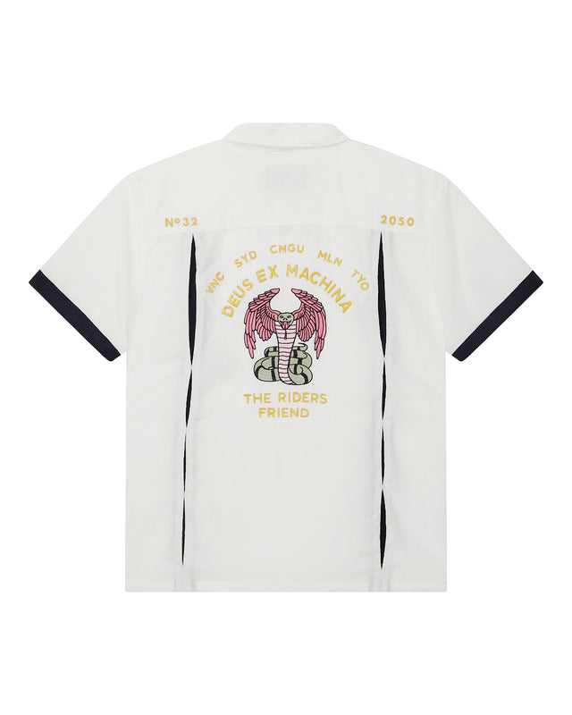 HISSSTERICAL BOWLING SHIRT - VINTAGE WHITE