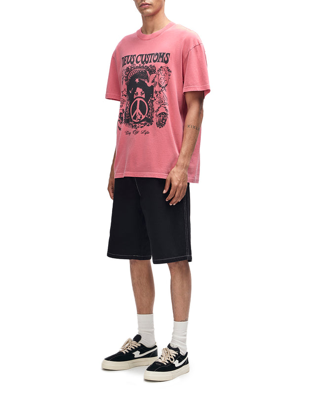 MOTHER EARTH TEE - MELON RED