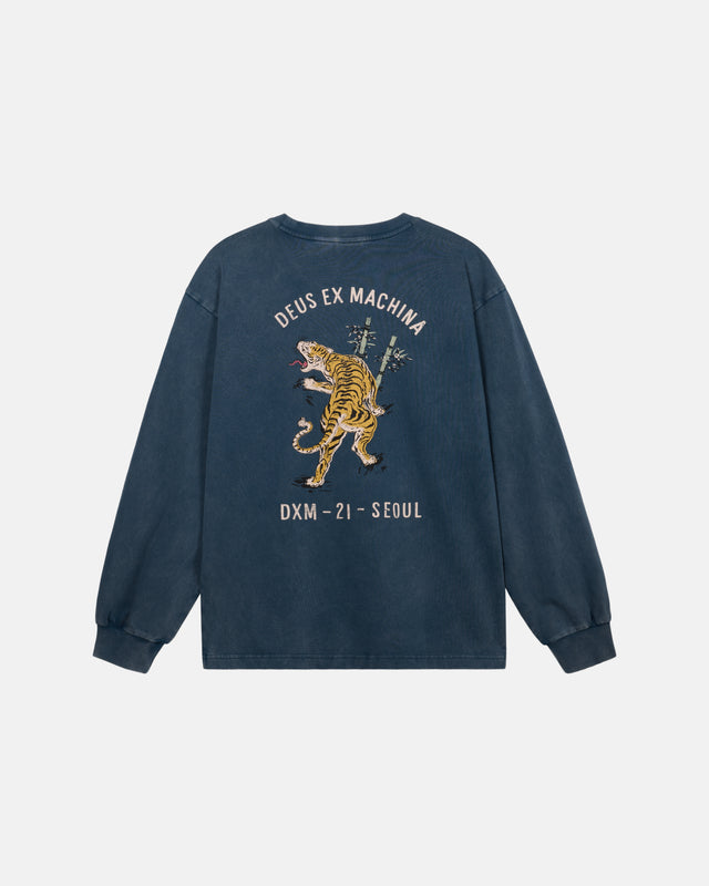 ROAR LS TEE - NAVY
