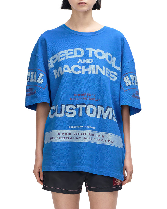 FLOHMARKT OVERSIZED TEE - DAPHNE BLUE