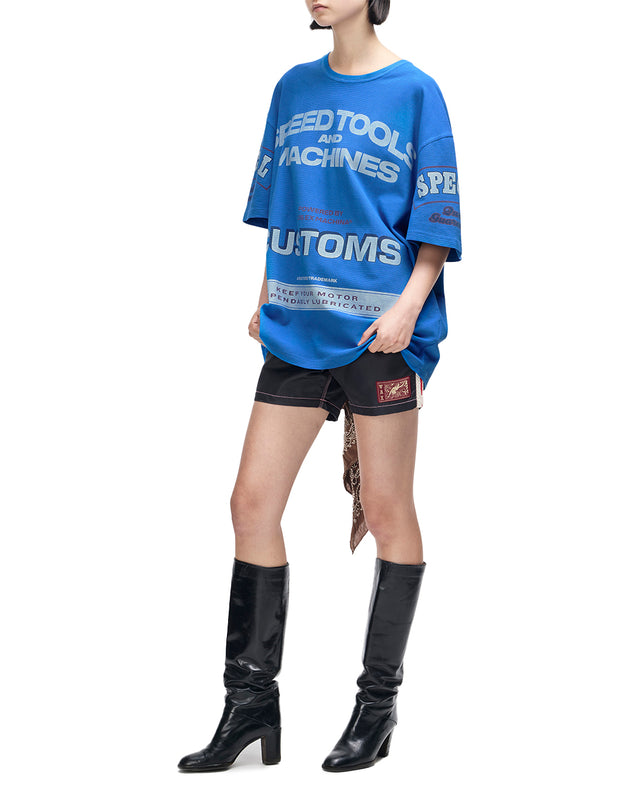 FLOHMARKT OVERSIZED TEE - DAPHNE BLUE