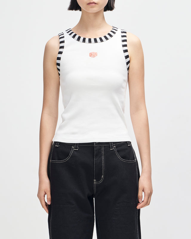 RALLY SHIELD TANK - ANTIQUE WHITE