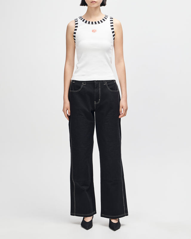 RALLY SHIELD TANK - ANTIQUE WHITE