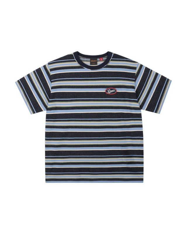 FORECOURT STRIPE TEE - NAVY
