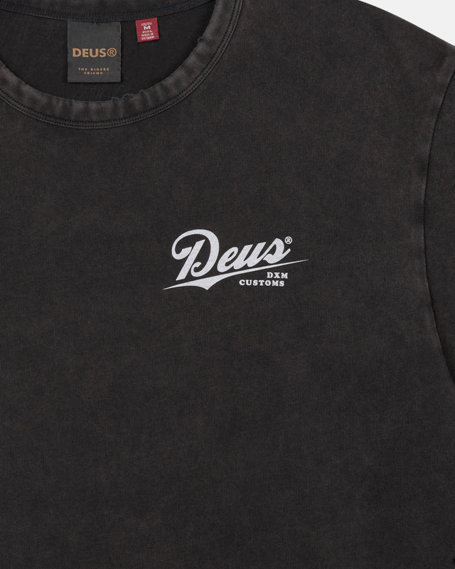 DAMAGED DYED TEE - CHARCOAL