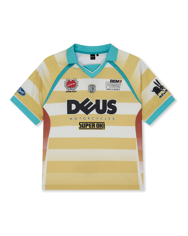 STRIPE SS MOTO JERSEY - YELLOW