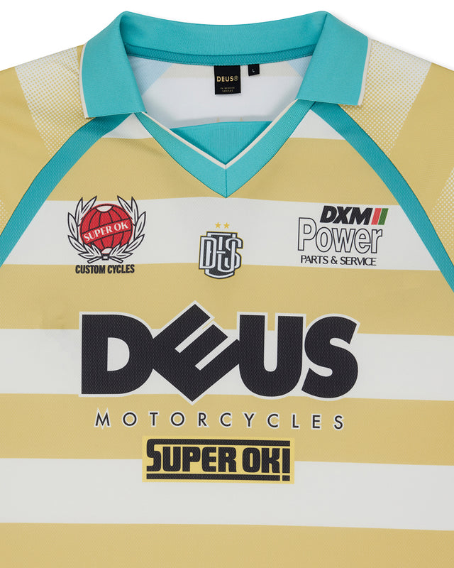 STRIPE SS MOTO JERSEY - YELLOW