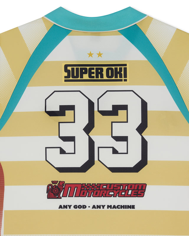 STRIPE SS MOTO JERSEY - YELLOW