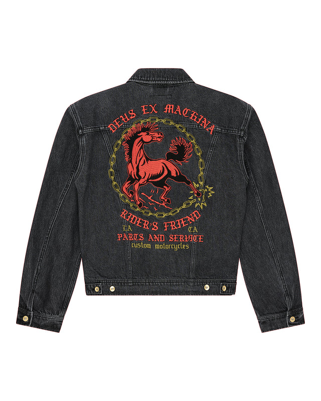 UNCHAINED TRUCKER JACKET - WASHED BLACK