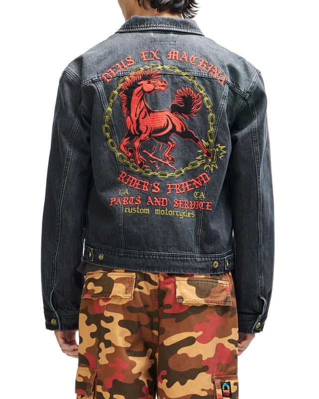 UNCHAINED TRUCKER JACKET - WASHED BLACK