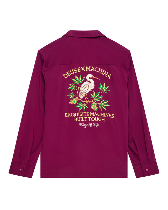 FORBIDDEN FRUIT BOWLING SHIRT - BURGUNDY