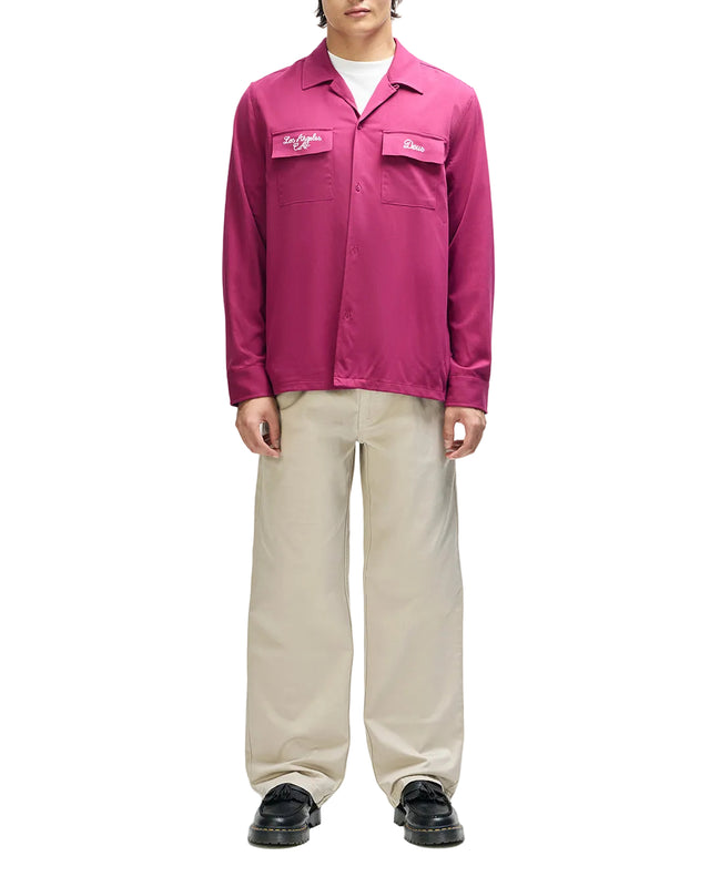 FORBIDDEN FRUIT BOWLING SHIRT - BURGUNDY