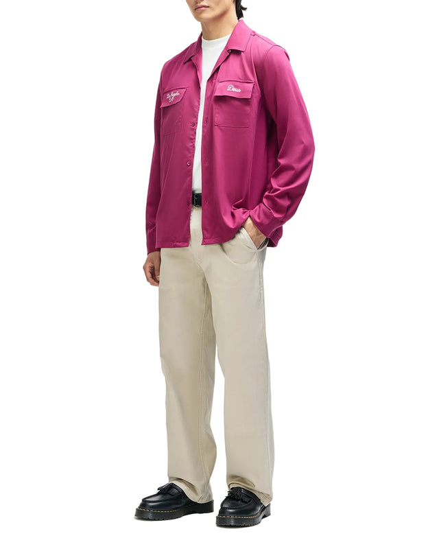 FORBIDDEN FRUIT BOWLING SHIRT - BURGUNDY