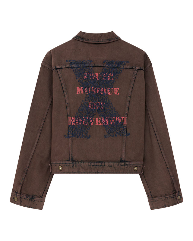 FOLKLORE JACKET - OVERDYED BROWN