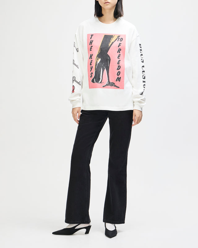 LOCKET OS LS TEE - VINTAGE WHITE