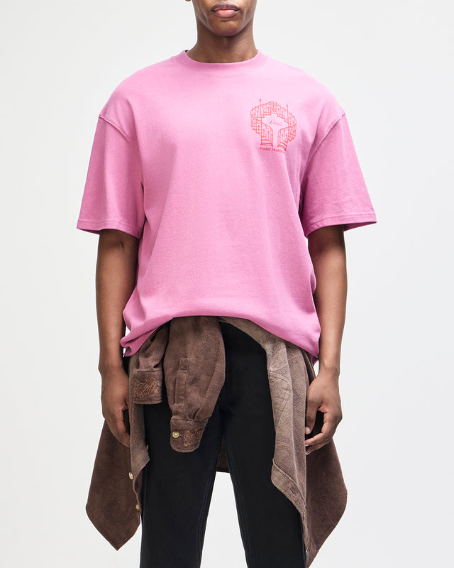 UPSTAIRS OS TEE - RED VIOLET