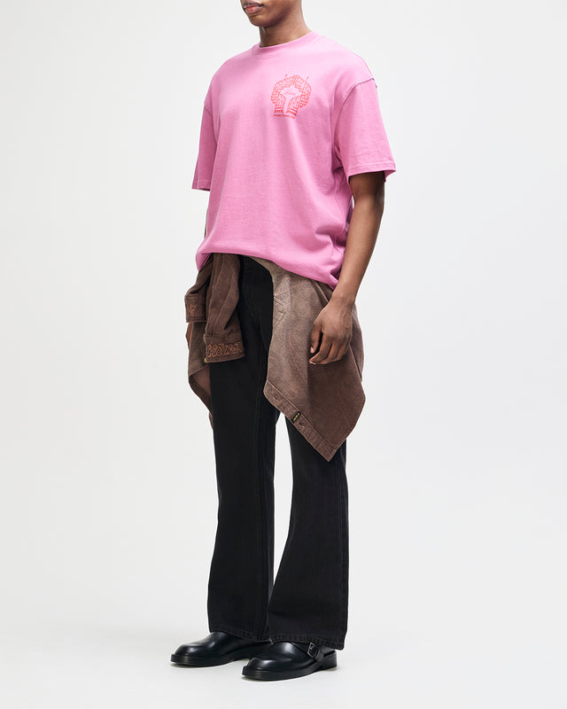 UPSTAIRS OS TEE - RED VIOLET