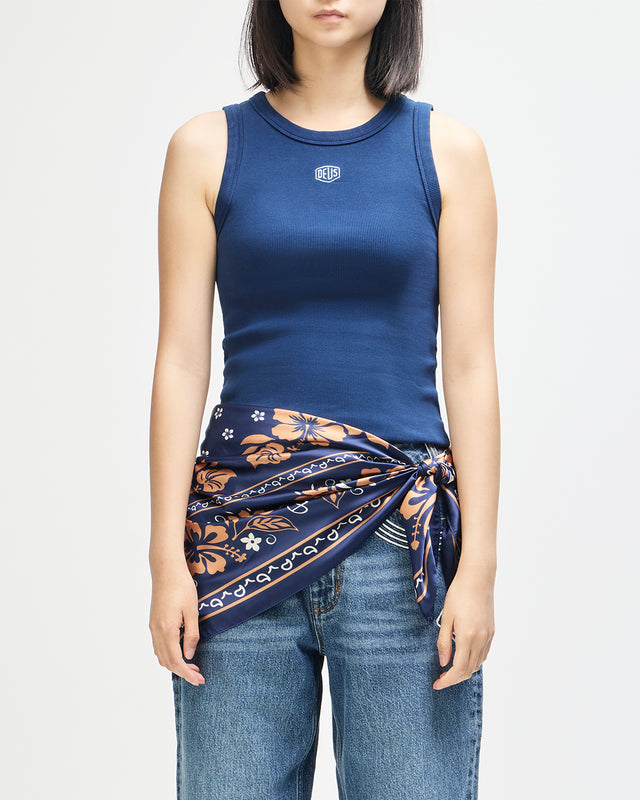 OAHU LARGE SCARF - NAVY SANDGLOW
