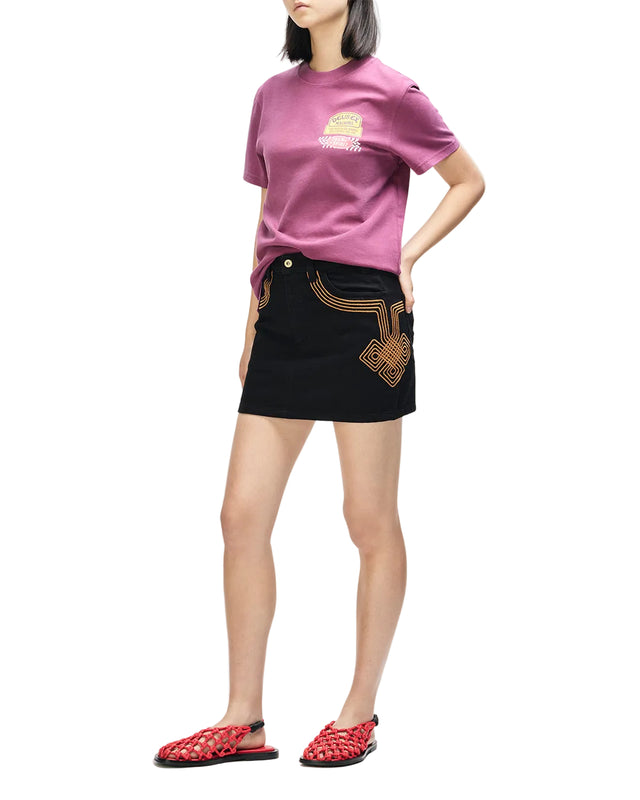 BONHAM EMBRO SKIRT - PHANTOM BLACK