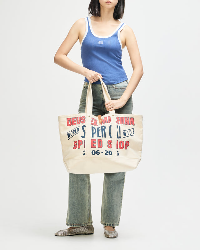 JUNE POINTELLE SHIELD TANK - PAGEANT BLUE