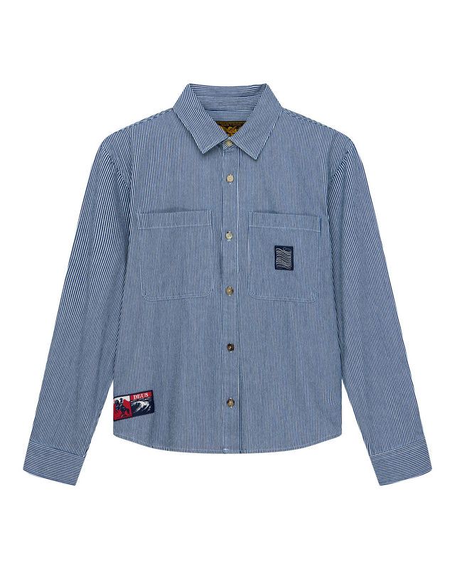 HYPERNIGHT LS SHIRT - INDIGO STRIPE