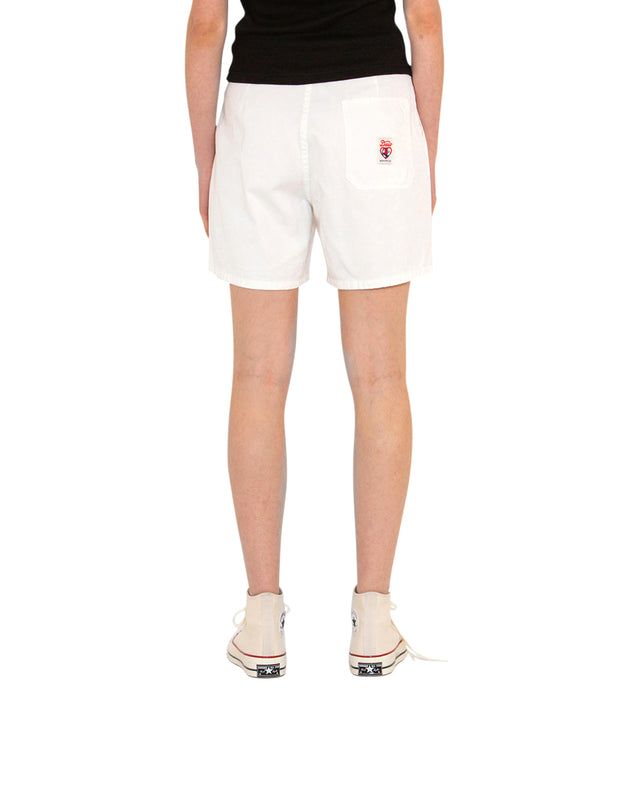 PAULINE PLEAT SHORT - BLEACHED WHITE