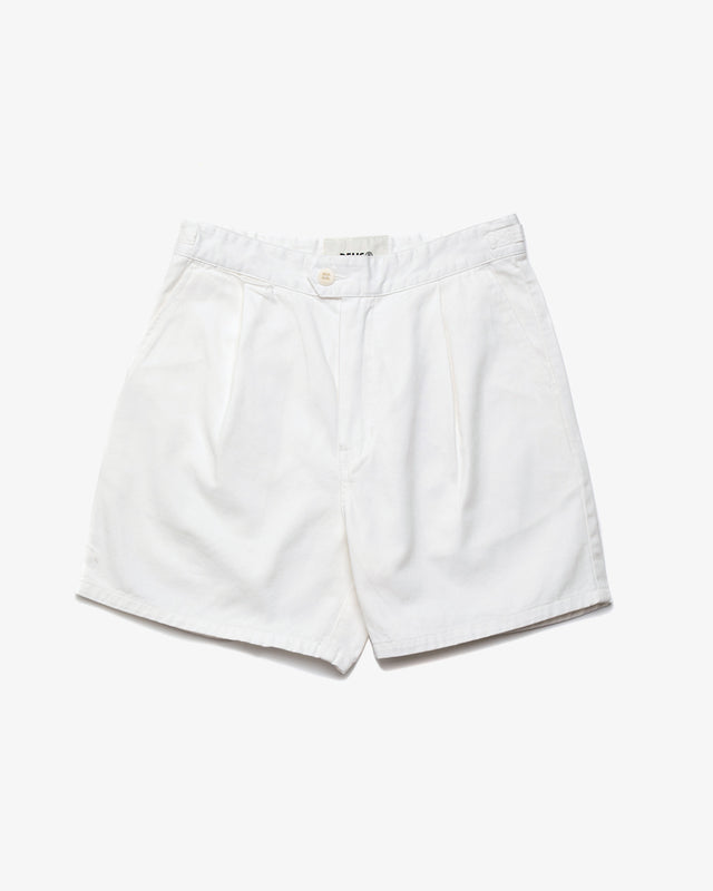 PAULINE PLEAT SHORT - BLEACHED WHITE