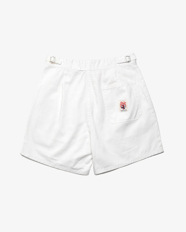 PAULINE PLEAT SHORT - BLEACHED WHITE