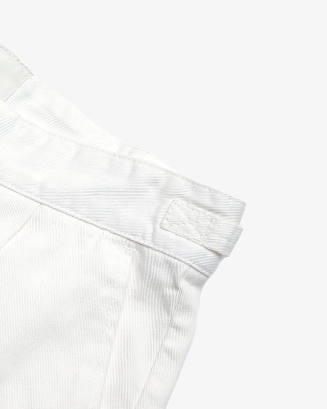 PAULINE PLEAT SHORT - BLEACHED WHITE