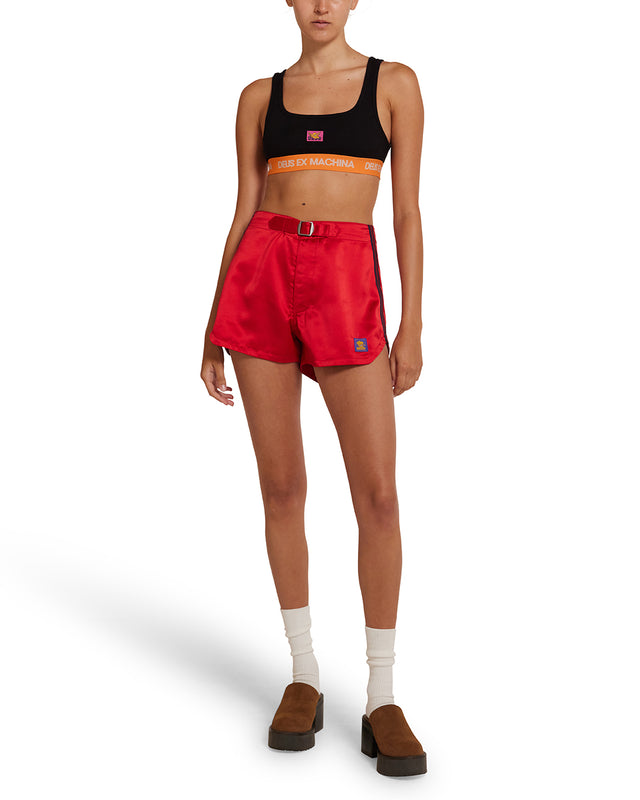 JIJI SATIN SHORT - RACE RED