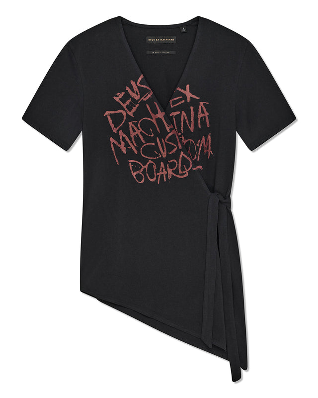 ROGUE WRAP TEE - BLACK