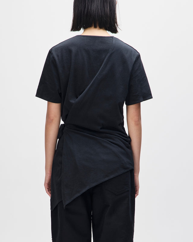 ROGUE WRAP TEE - BLACK