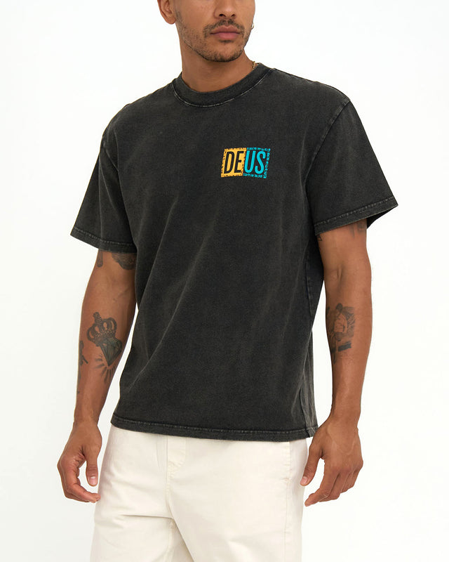 LINE UP TEE - ANTHRACITE