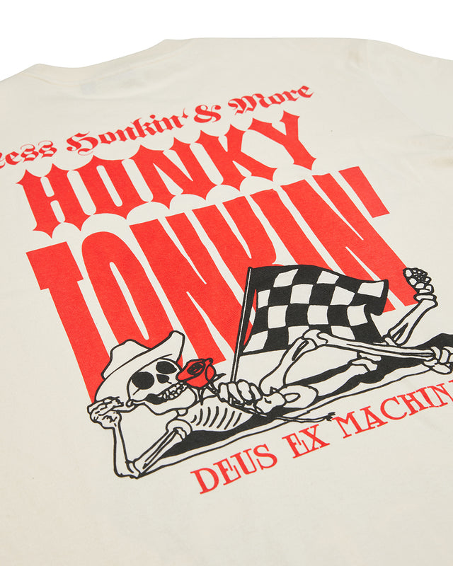 HONKY TONKIN TEE - DIRTY WHITE