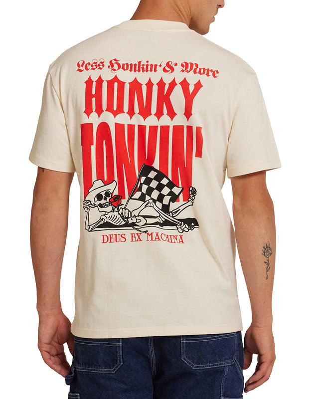 HONKY TONKIN TEE - DIRTY WHITE