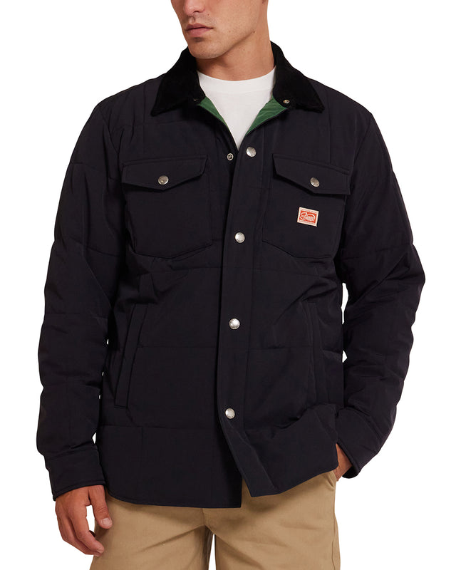 MAXWELL PADDED OVERSHIRT 3 - BLACK