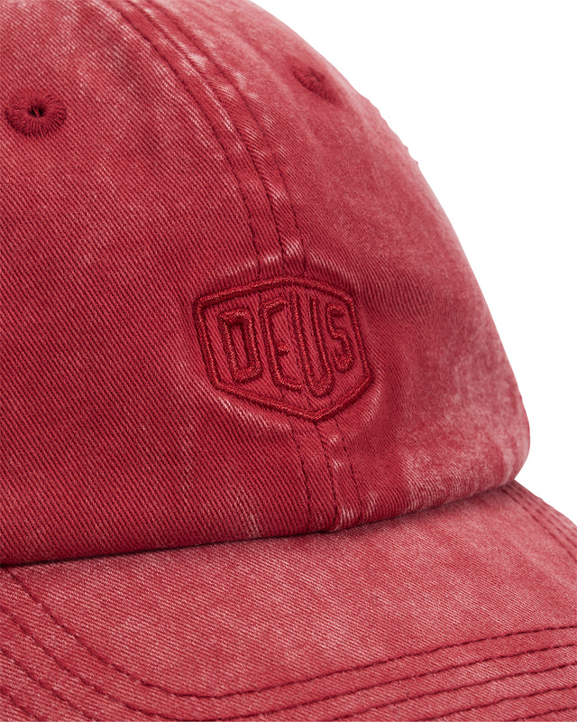 SHIELD GARMENT DYED DAD CAP - LAVA FALLAS RED