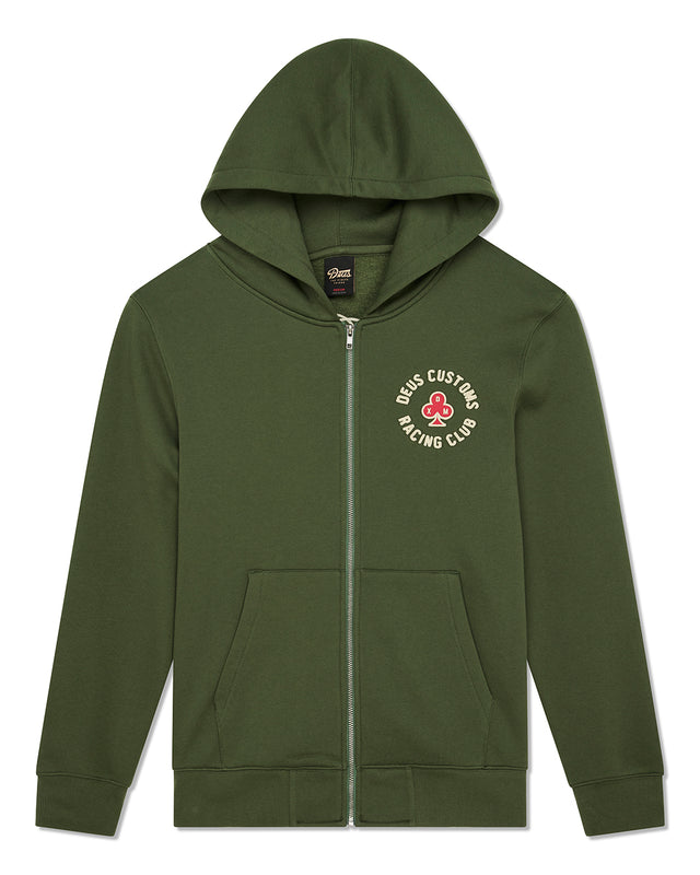 BASTO ZIP HOODIE - CYPRESS GREEN