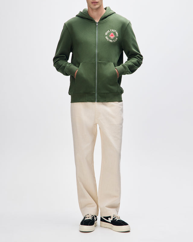 BASTO ZIP HOODIE - CYPRESS GREEN