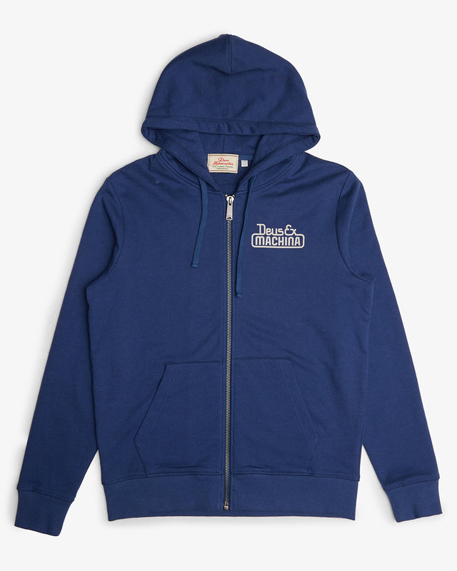 EGG & BEANS ZIP HOODIE - ENSIGN BLUE