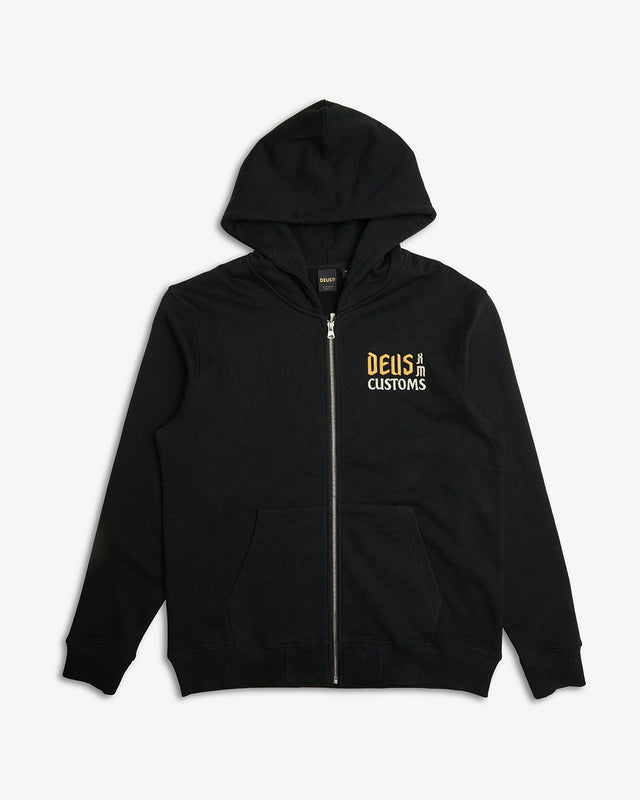 SUPPORTER ZIP HOODIE - BLACK